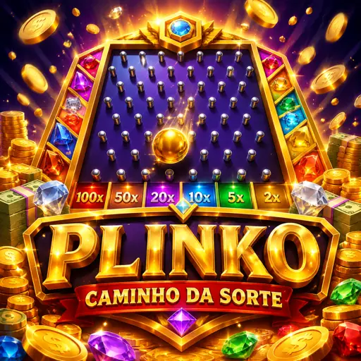 Capa do Plinko Turbo com bolinha caindo entre fileiras de pinos