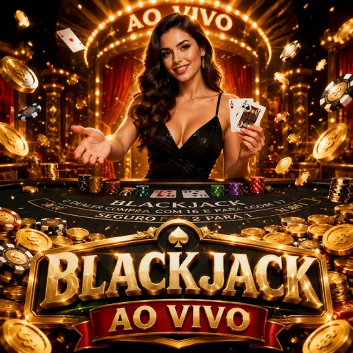 Mesa de blackjack ao vivo com dealer profissional e fichas
